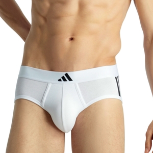 2er Pack Adidas Herren Slip Unterhosen Brief Active Flex Cotton 3-Stripes - Bild 2