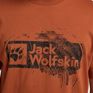 Jack Wolfskin Herren T-Shirt Kurzarmshirt Oberteil Brand T M - Bild 5