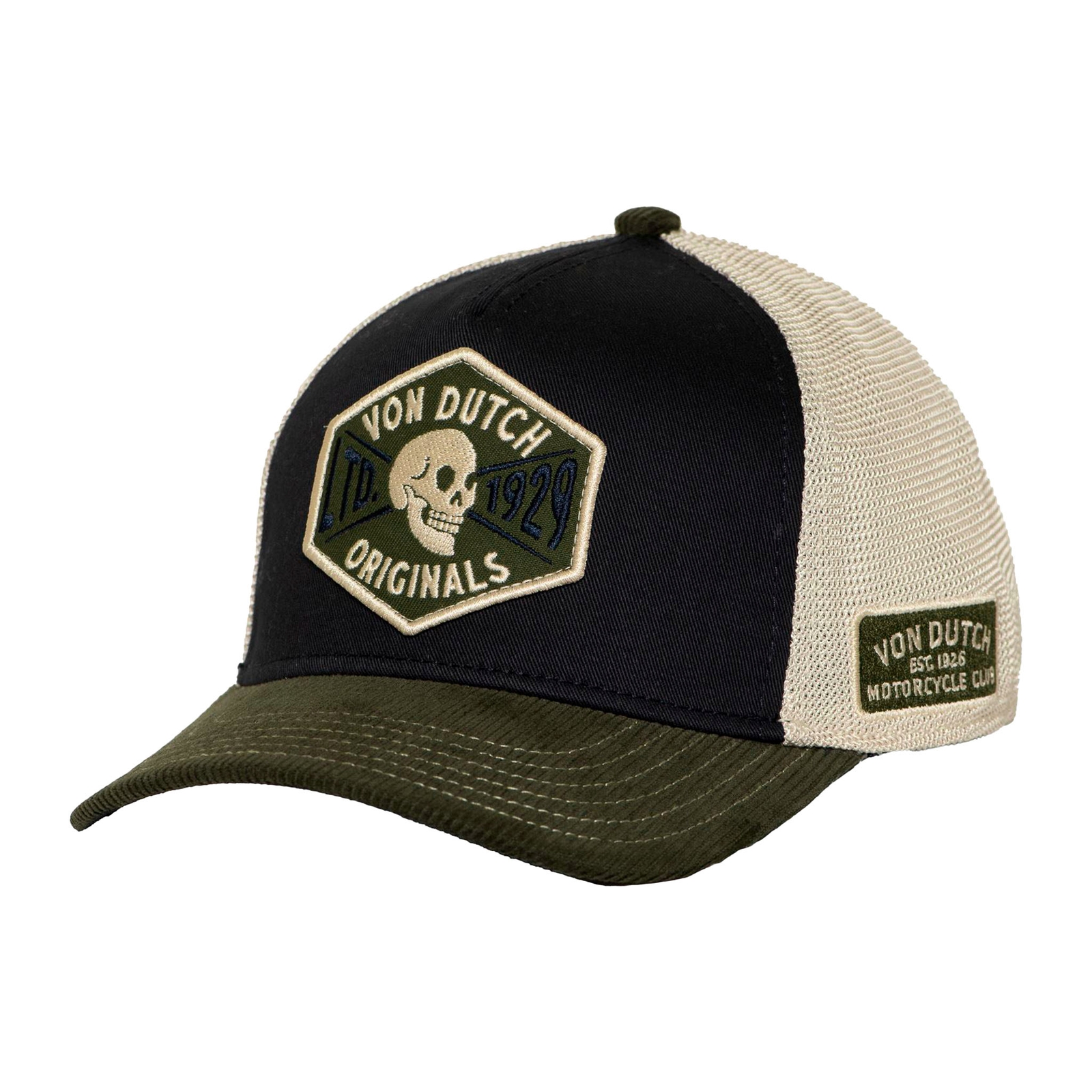 Von Dutch Unisex Herren Damen Kopfbedeckung Kappe Cap Semi Curved Von Dutch Unisex Herren Damen Kopfbedeckung Kappe Cap Semi Curved