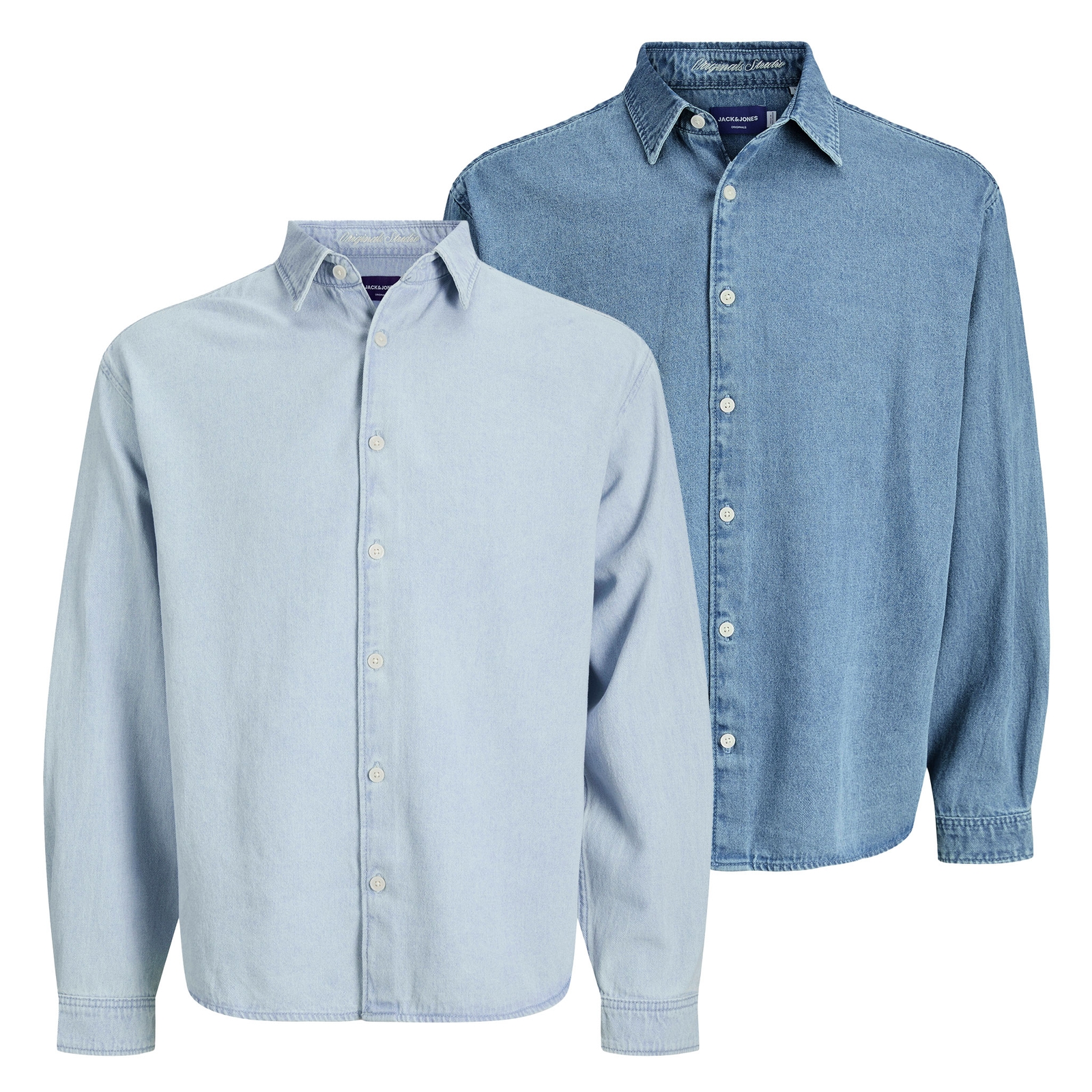 JACK JONES Herren Hemd Jeanshemd Longsleeve JORNORREBRO Denim