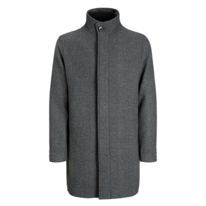 -dark grey melange/herringbone