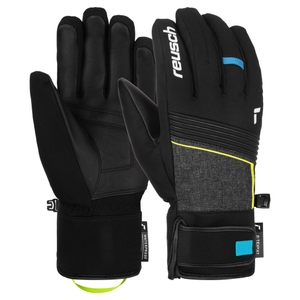 -7623 black melange / safety yellow / brilliant blue