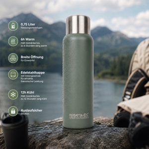 Regatta Trinkflasche Isolierflasche Thermosflasche Thermulate Vacuum Flask 0.75L - Bild 6