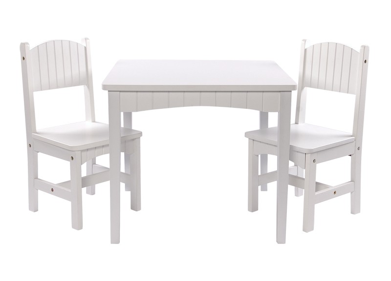 Holz Kinder Sitzgruppe 2 Stuhle Tisch Dion In Weiss B Ware