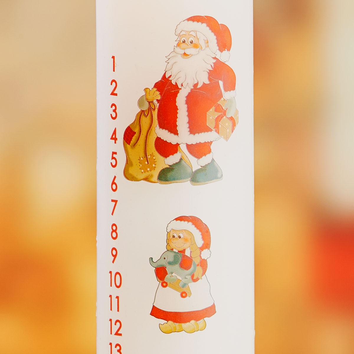 Bougie du calendrier de l'Avent Bougie de l'Avent bougie  blanche 150/65mm-66457-HÄNGER