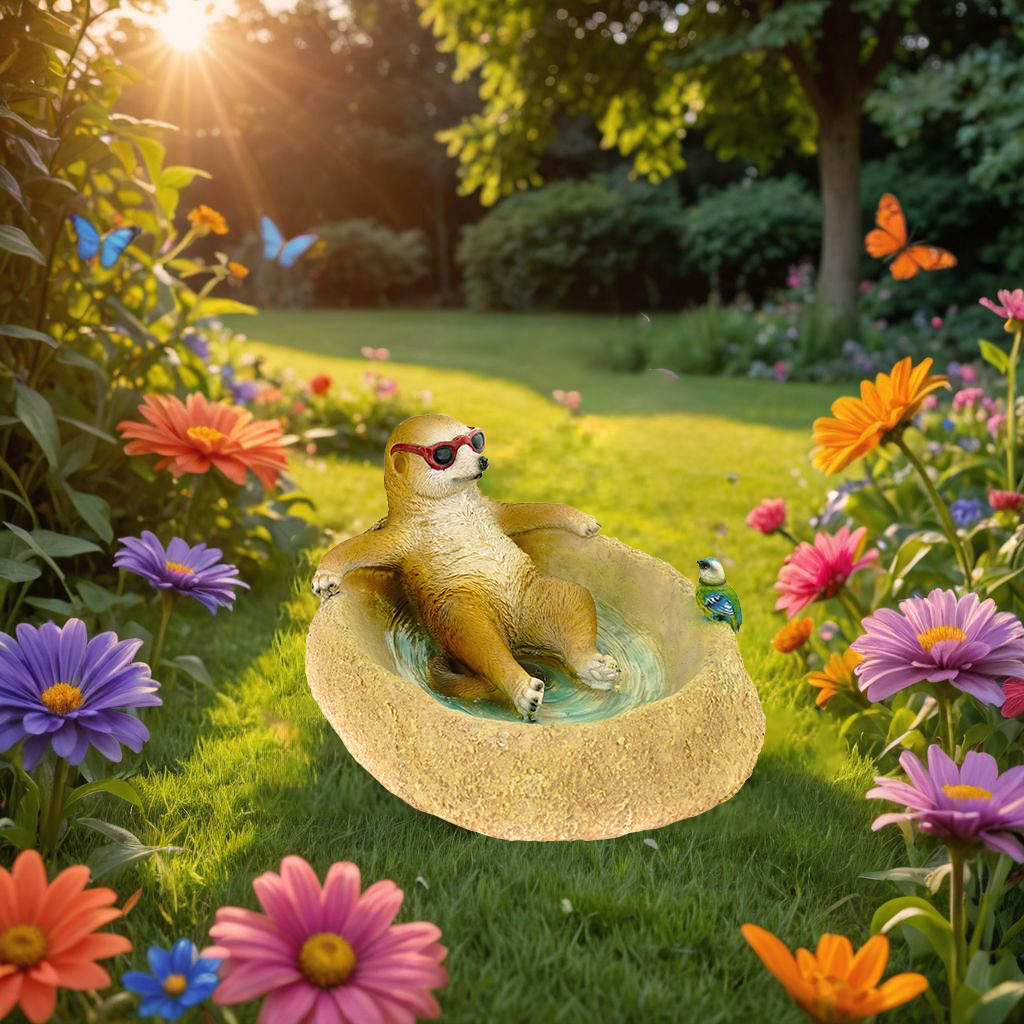 Kremers Schatzkiste Stokstaartje Familie Tuinfiguur – Handgemaakt Dierfiguur Van Polyresin, 28 Cm Hoog