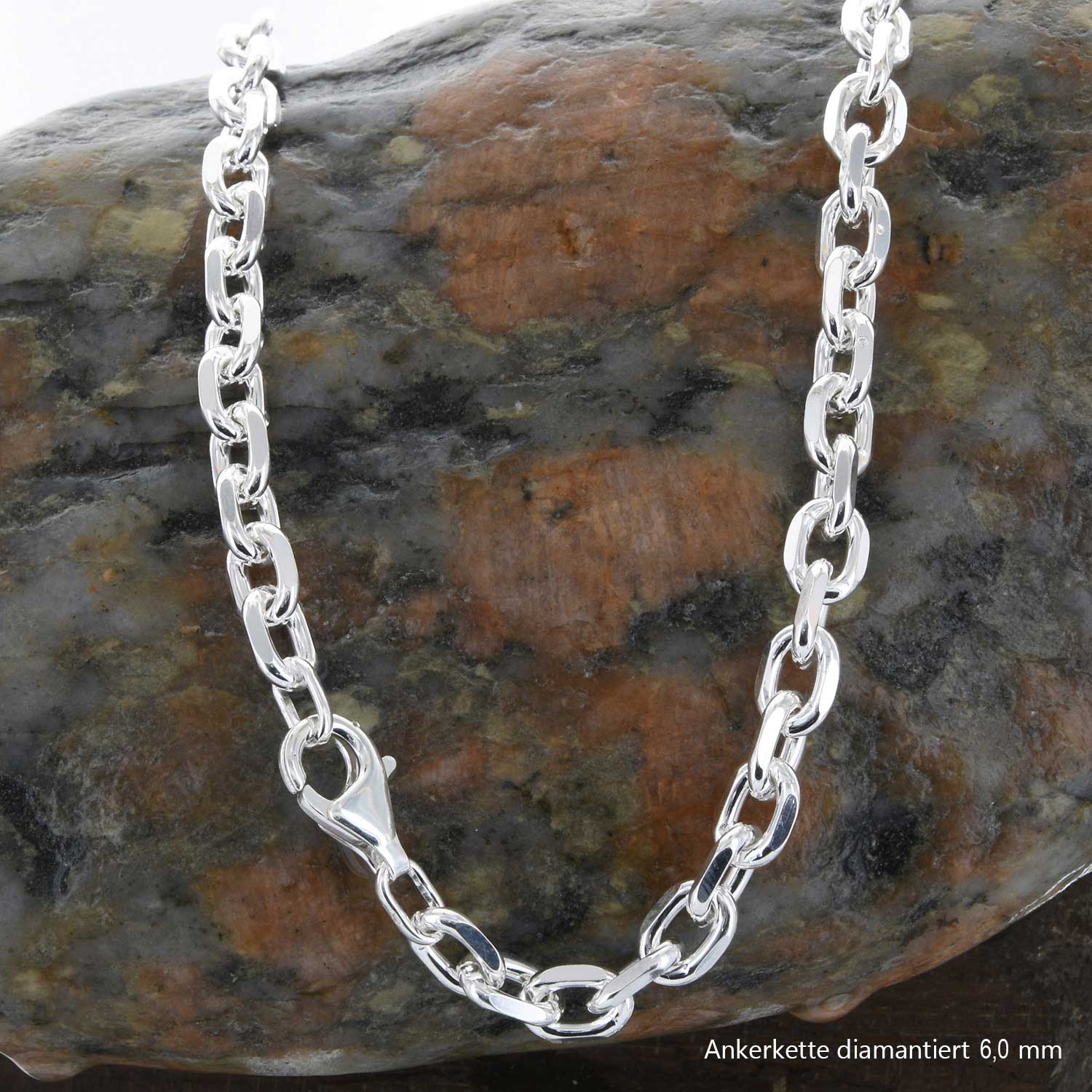 Ankerkette Silberkette 6,0 mm 925er Silber