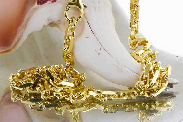 Ankerketten diamantiert Gold