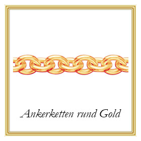 Ankerketten rund aus Gold