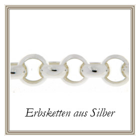 Erbsketten aus Silber