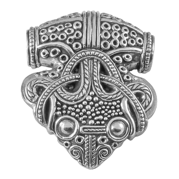 Rabenkopf Amulett Rabe Schmuck Anhänger 925er Silber - Wikinger 2,7 x 3,3 cm