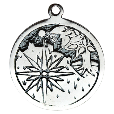 Sidhe Keltische Sternzeichen Anhänger versilbert Kette 17.Mai - 8.Juni 25mm