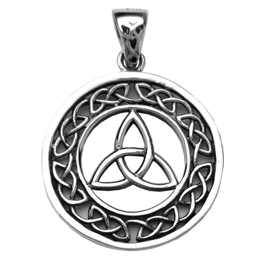 Keltischer Knoten Schmuck Anhänger 925er Silber - Dreieck-Knoten 24mm
