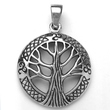 LebensbaumSchmuck Anhänger Baum Triskel 925er Silber 24 mm Durchmesser