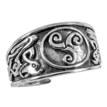 alt-Triskelring, verstellbar klein 52-60 Keltischer Ring Celtic