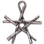 PENTAGRAMM DER ZAUBERSTÄBE Schmuck Anhänger - Pentagramm - 40x40mm + Kette