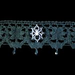 Spinnen Halskette ALCHEMY GOTHIC  P 349 Aracnathea Lace Choker Anhänger Schmuc