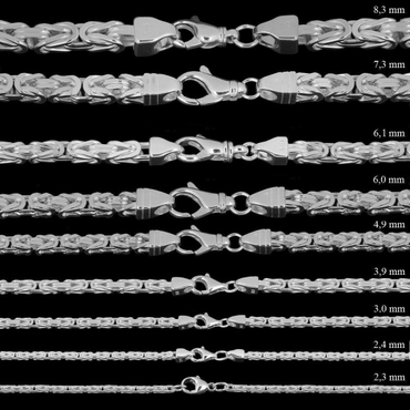 Königskette Halskette  925 Sterlingsilber Auswahl