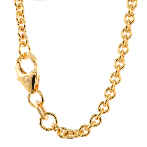 4,0 mm 21 cm 750 - 18 Karat Gold Armkette Ankerkette rund massiv Gold hochwertige Goldkette 11,2 g