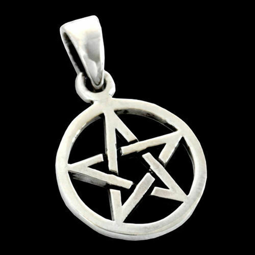 Pentagramm sehr klein Schmuck Anhänger 925er Silber - Pentagramm - 21x12mm Pentagramm sehr klein Schmuck Anhänger 925er Silber - Pentagramm - 21x12mm