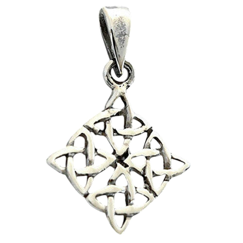 keltisches Erdsymbol klein Schmuck Anhänger 925er Silber 25x17mm