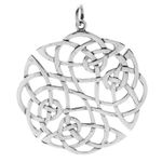 Celtic XL Schmuck Anhänger 925er Silber - Keltische Knoten - 46x42mm