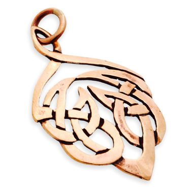 alt-Bronzeanhänger Keltischer Vogel Schmuck - Keltische Knoten , Vögel - 35x19mm