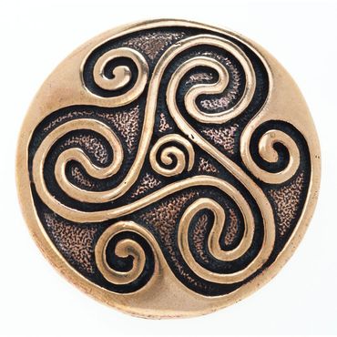 alt-Bronzeanhänger Keltische Triskele massiv gross Schmuck - Keltische Knoten - 45x45mm