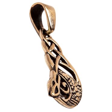 alt-Anhänger Keltischer Schutzdrache Bronze Schmuck - Keltische Knoten , Pferd - 31x13mm