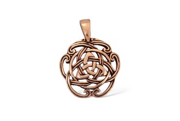 alt-Celtic Dreifaltigkeit Bronze Anhänger Schmuck - Keltische Knoten - 27x21mm