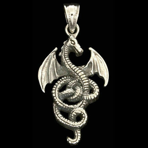 Drache Schmuck Anhänger 925er Silber - Drachen - 30x14mm Drache Schmuck Anhänger 925er Silber - Drachen - 30x14mm