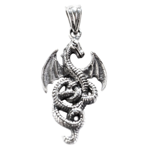 Drache Schmuck Anhänger 925er Silber - Drachen - 30x14mm Drache Schmuck Anhänger 925er Silber - Drachen - 30x14mm