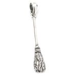 Flugbesen Hexenbesen Anhänger Schmuck 925er Silber 6x38mm