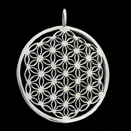 Blume des Lebens Anhänger 925 Silber Flower of Life groß - Blume des Lebens - 46x38mm Blume des Lebens Anhänger 925 Silber Flower of Life groß - Blume des Lebens - 46x38mm