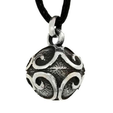 alt-Anhänger Silberkugel Màili 925er Silber Schmuck 22x15mm
