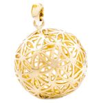 Zauberkugel Anhänger Die Blume des Lebens Bronze Schmuck - 23mm Durchmesser