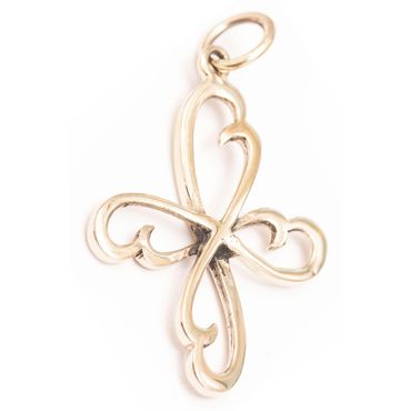 alt-4 Elemente Bronze Anhänger Schmuck - Keltische Knoten - 42x28mm