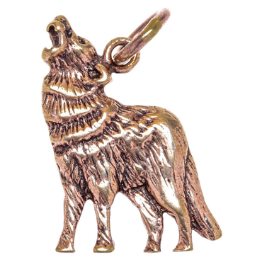 Heulender Wolf Wolfanhänger Dasan Bronze Schmuck - 25x16mm Heulender Wolf Wolfanhänger Dasan Bronze Schmuck - 25x16mm