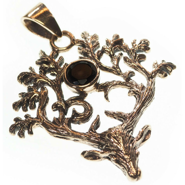 Bronzeanhänger Hirsch Anhänger schwarzer Zirkonia Bronze Schmuck Bronzeanhänger Hirsch Anhänger schwarzer Zirkonia Bronze Schmuck