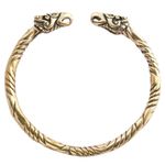 Großer Männer Armreif Hugin Munin Odins Raben Bronze - Viking Wikinger