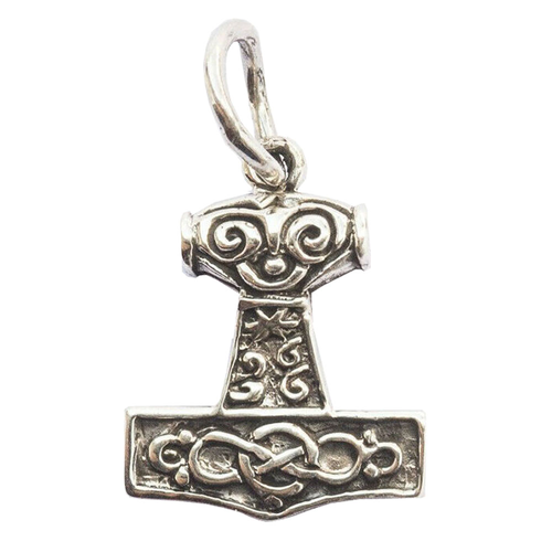 Thors Hammer klein Schmuck Anhänger 925er Silber - Thorhammer - 12x20mm inklusive Aufhängung Thors Hammer klein Schmuck Anhänger 925er Silber - Thorhammer - 12x20mm inklusive Aufhängung