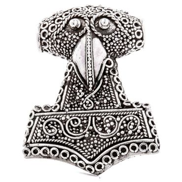alt-Anhänger Llyr Hammer 925er Silber - Thorhammer - 32x24mm