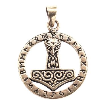 alt-Thorshammer Runenhammer Bronze Anhänger Schmuck MJÖLNAR Wikinger Viking