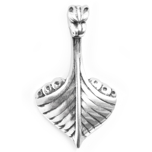 Wikingerschiff Schmuck Anhänger 925er Silber - Wikinger Boot - 20x36 mm Viking