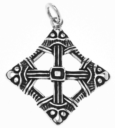 Viking Cross Schmuck Anhänger 925er Silber 47x35mm