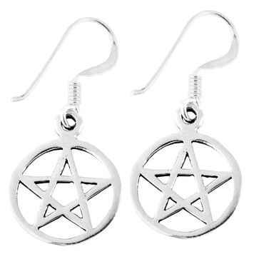 alt-Ohrhänger, Ohrringe Pentagramm Schmuck 925er Silber