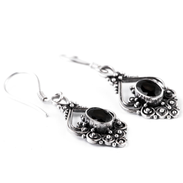 Silberohränger  Schwarze Zirkonia Kristalle Schmuck 925er Silber