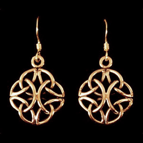 Ohrhänger, Ohrringe Keltische 4 Kreise Keltischer Knoten Bronze Schmuck Ohrhänger, Ohrringe Keltische 4 Kreise Keltischer Knoten Bronze Schmuck