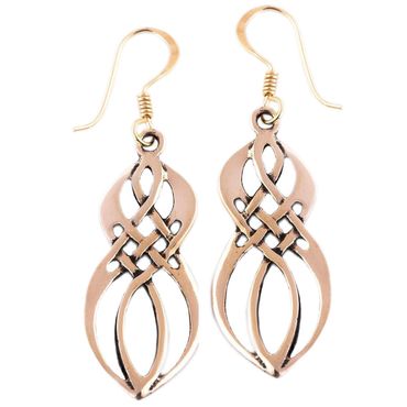alt-Ohrhänger, Irische Ohrringe Celtic Bronze Schmuck Harmony Liebesknoten