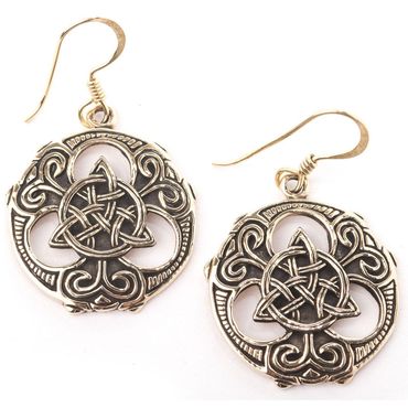 alt-Ohrhänger, Ohrringe Keltische Dreiheit Knoten Bronze Schmuck